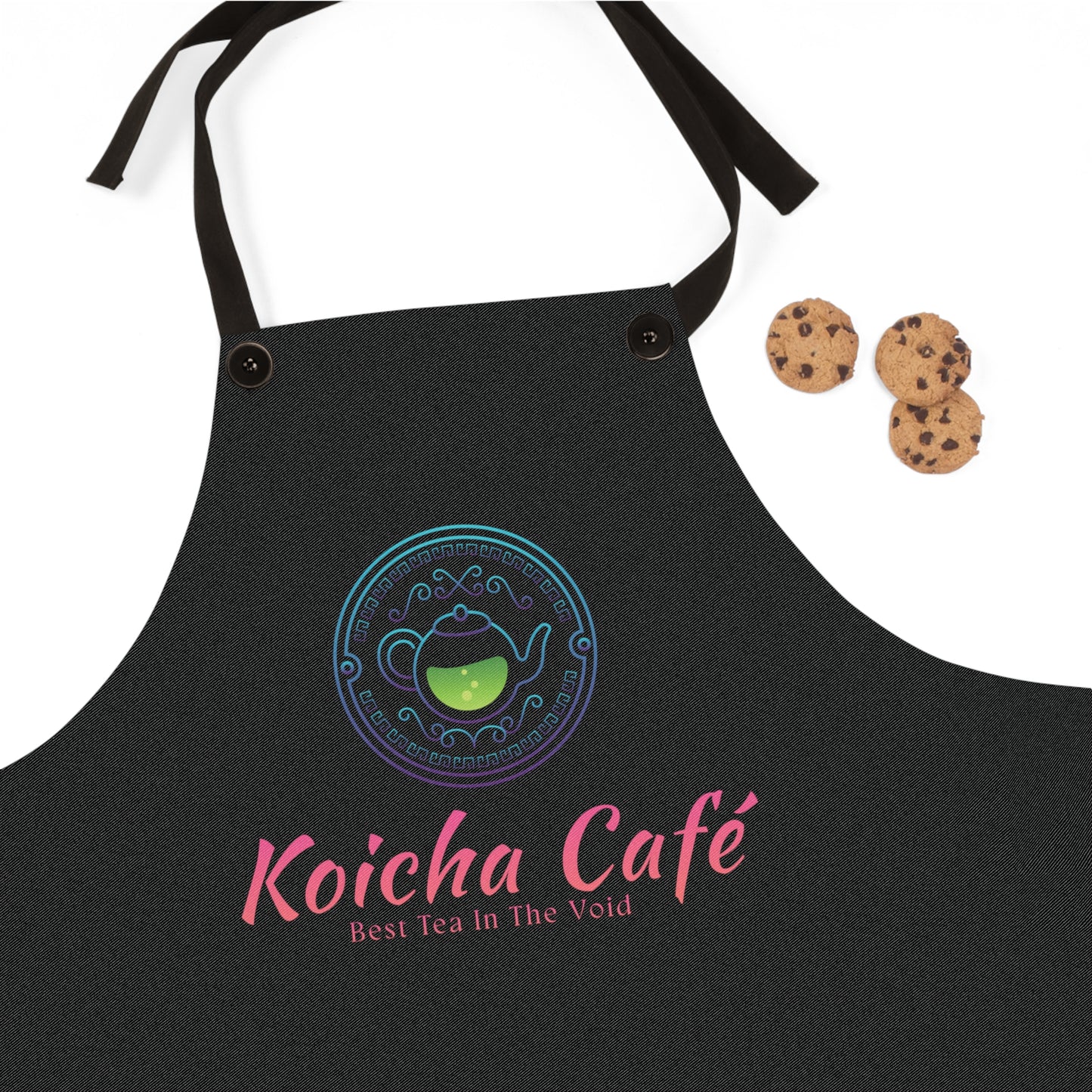 Koicha Café Apron — Custom Cafe Logo Barista Kitchen Apron