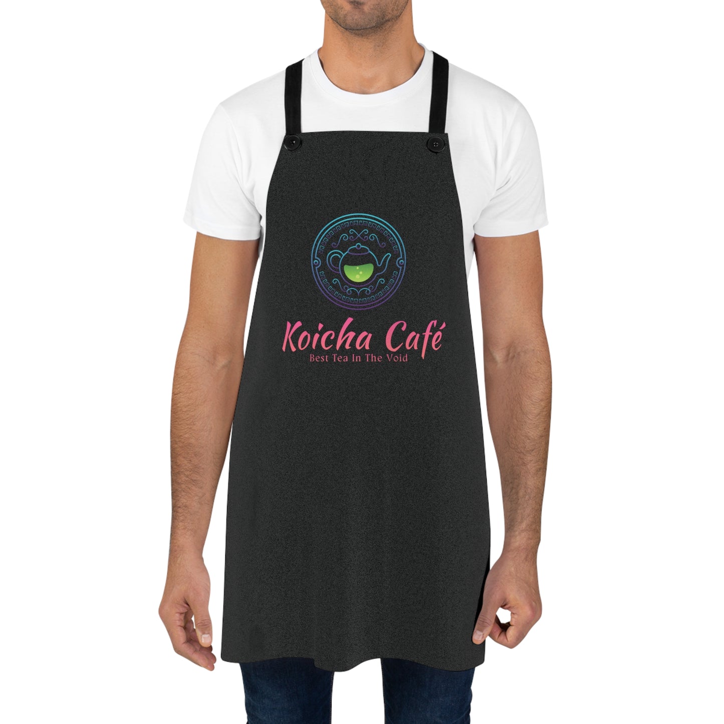 Koicha Café Apron — Custom Cafe Logo Barista Kitchen Apron
