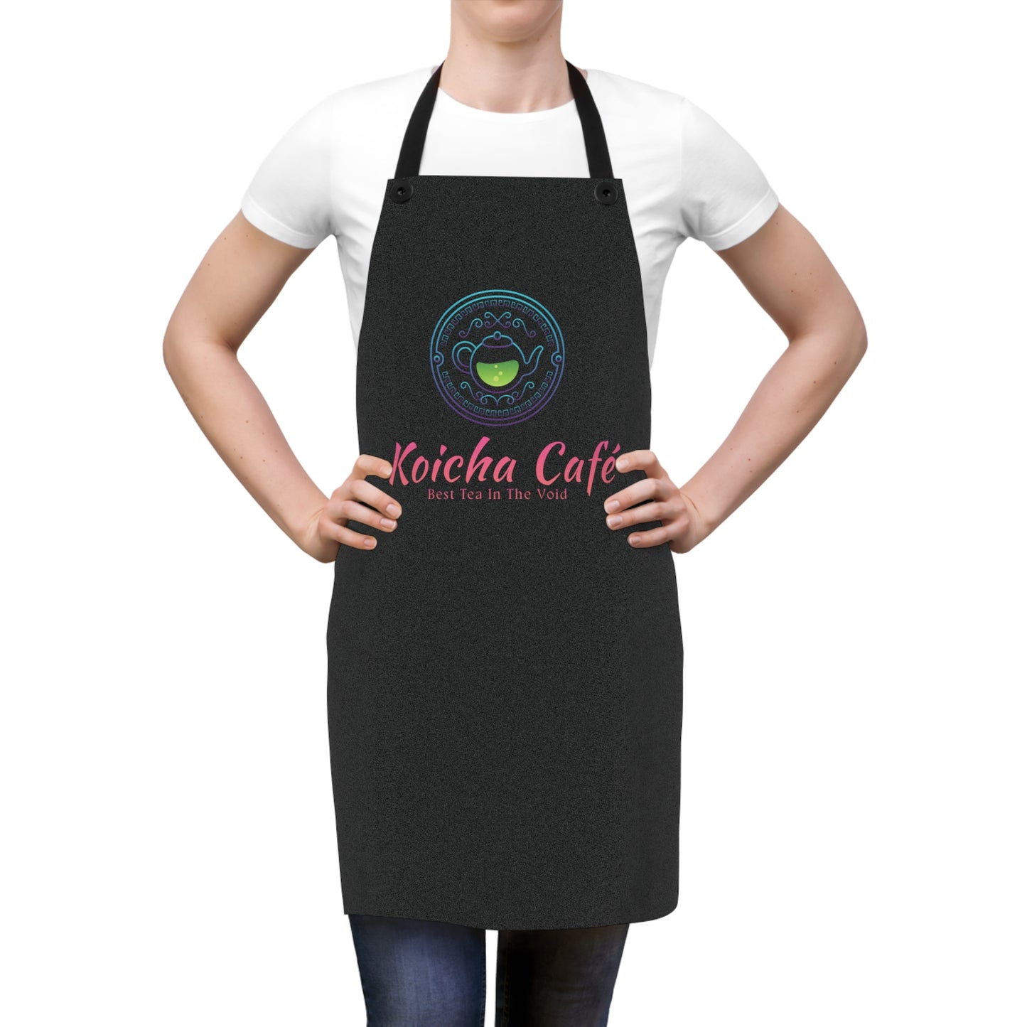Koicha Café Apron — Custom Cafe Logo Barista Kitchen Apron